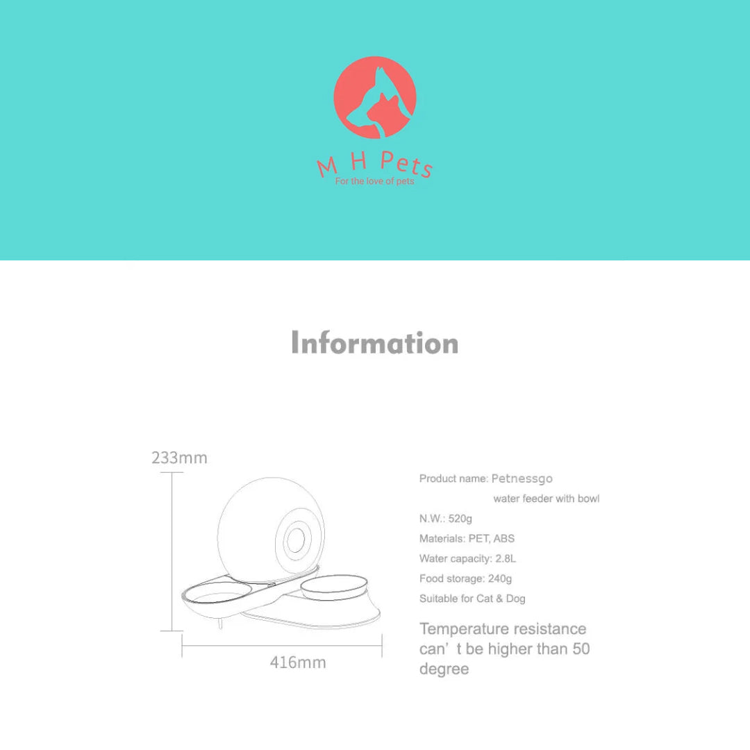 Snail Shaped Water Feeder with Bowl
